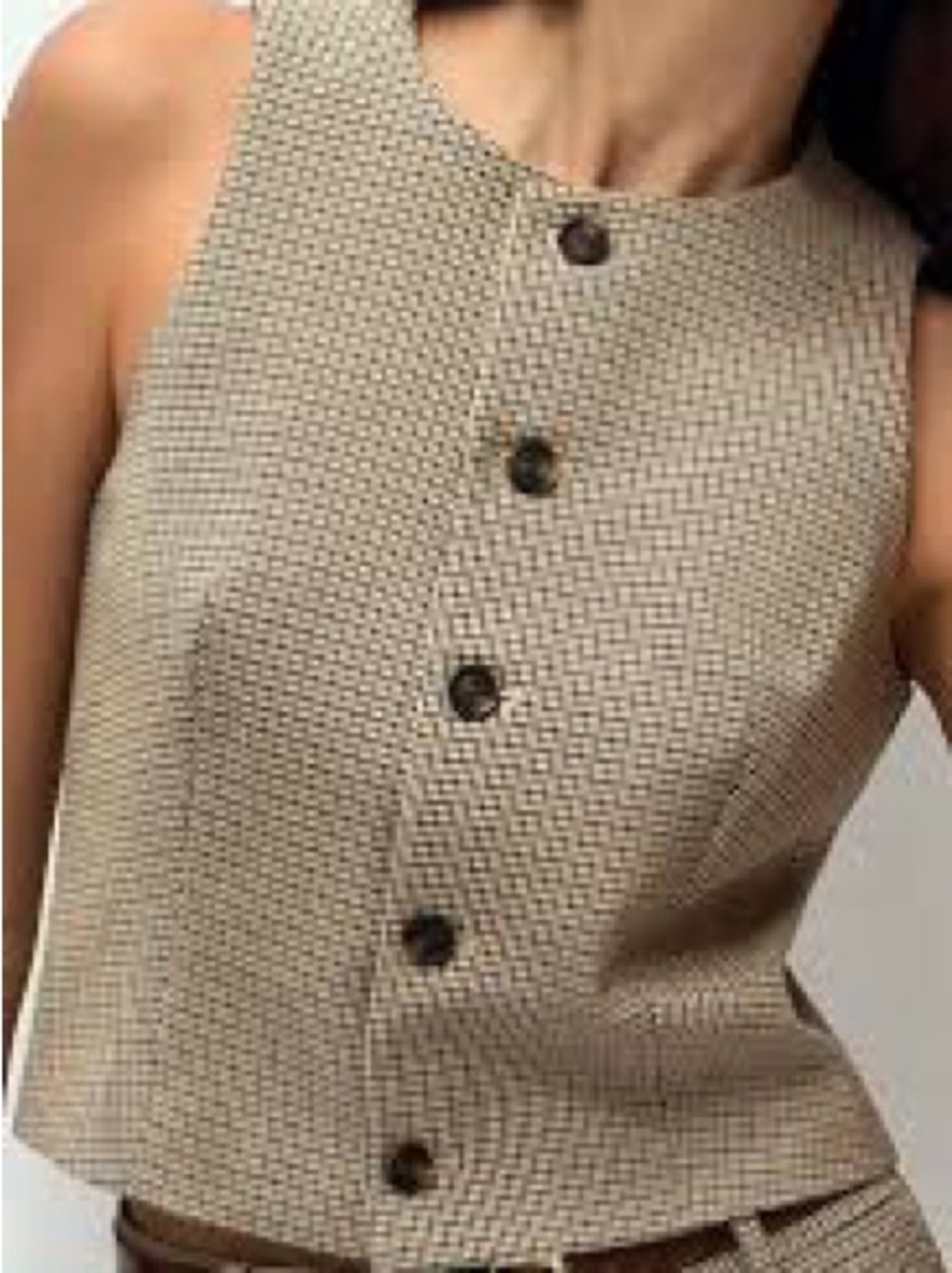Zara Black Tailored Vest XL